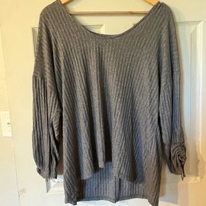 Grey long sleeve blouse